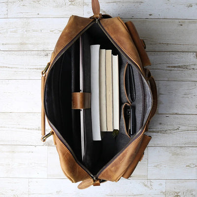 Herren Retro-Ledertasche - Geräumig und hochwertig aus Vollrindleder