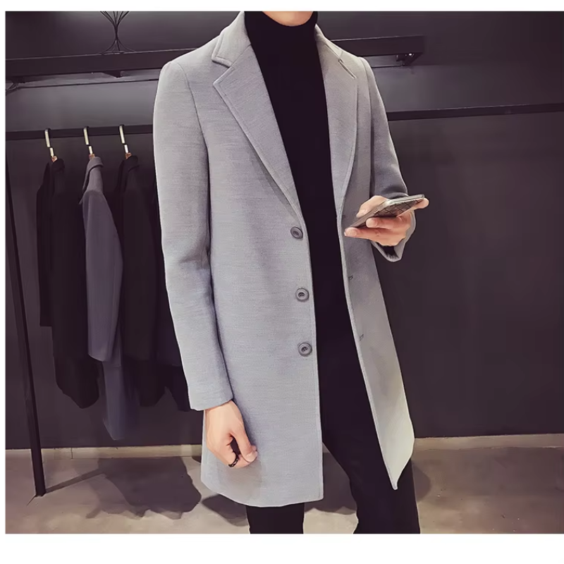 Eleganter Herren Mantel - Schlankes Design für Büro und Freizeit mit Klassischer Passform
