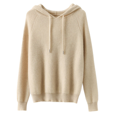 Sina | Kuscheliger Kaschmir-Wollmischung Kapuzen-Pullover-Mantel