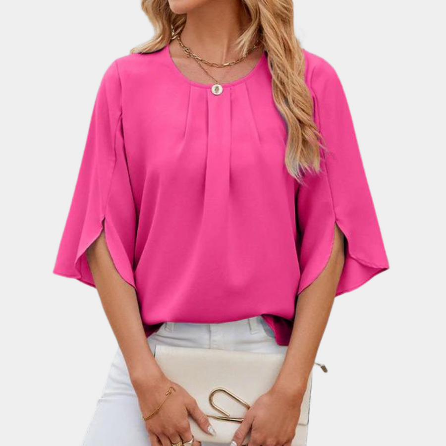 Elegante Damen Bluse mit Faltendetails und raffinierten Ärmeln