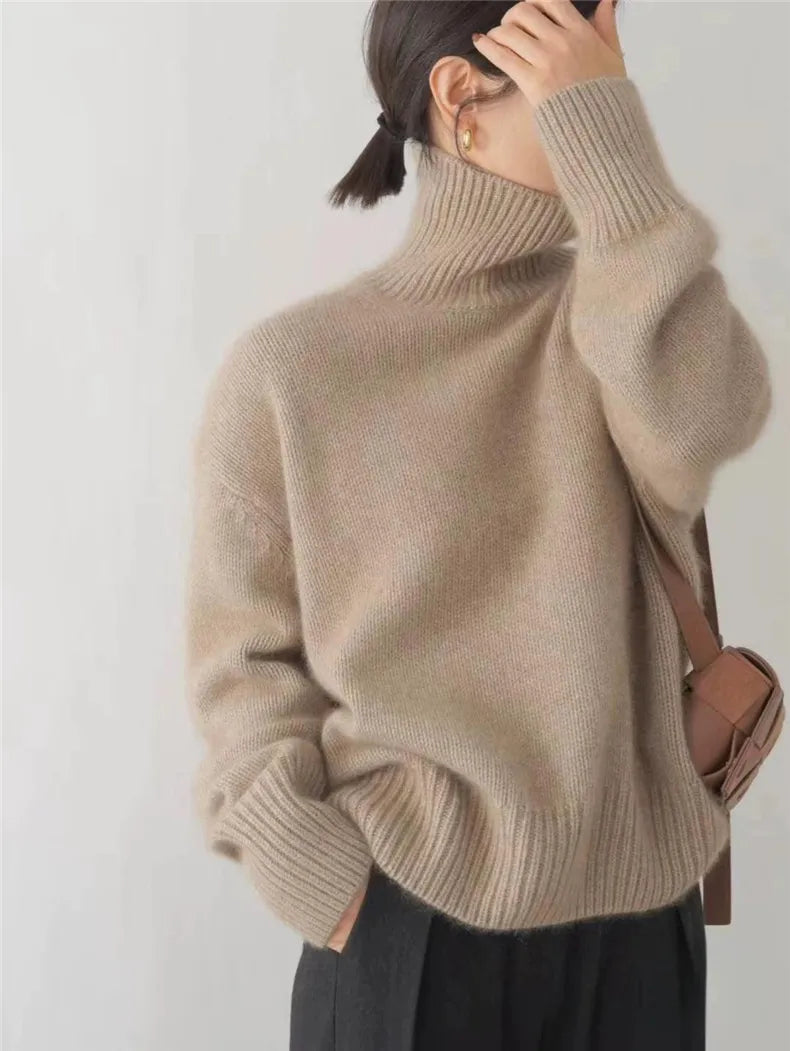 Rollkragenpullover Beige - Sofia