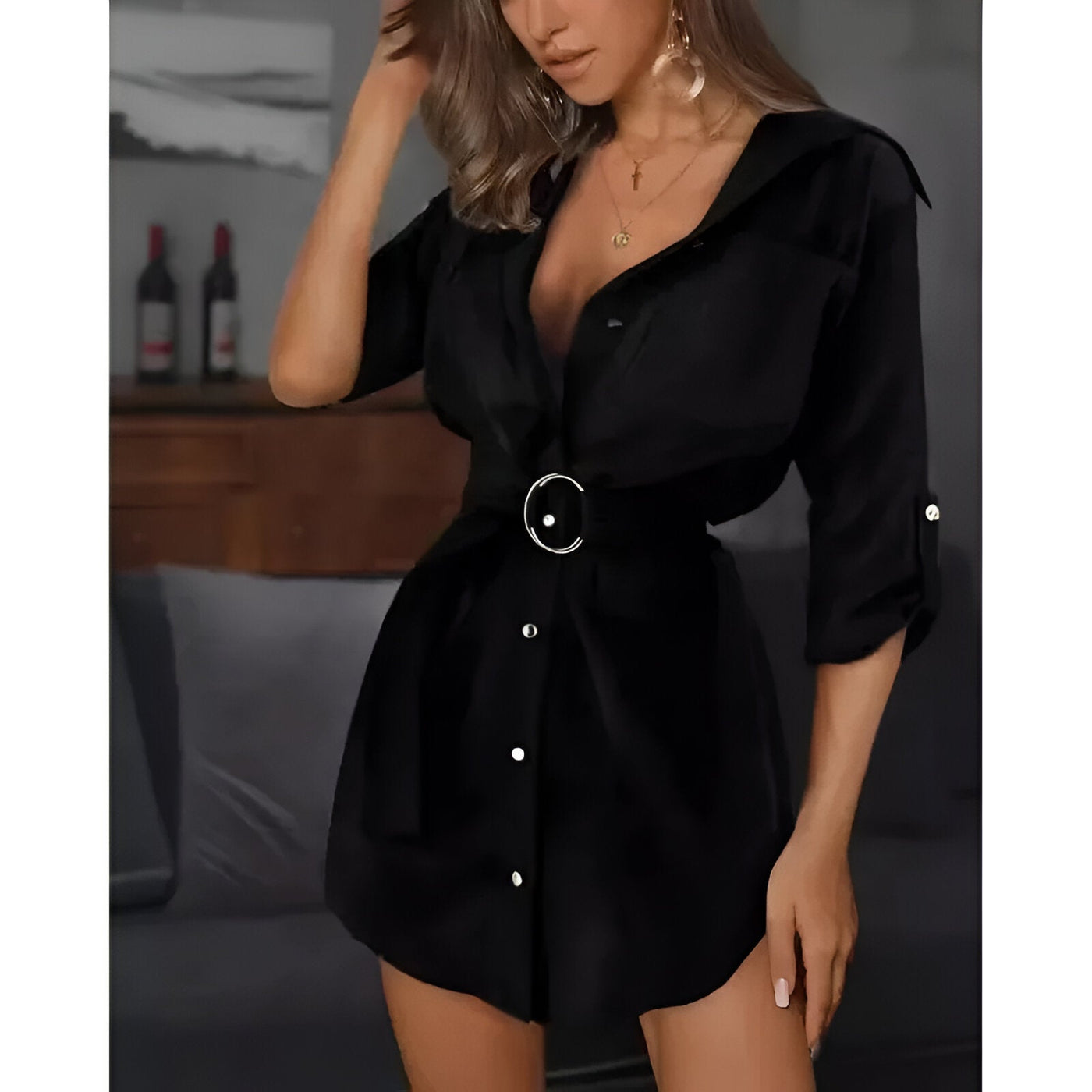 Luca | Stylisches Lace-Up Shirtkleid