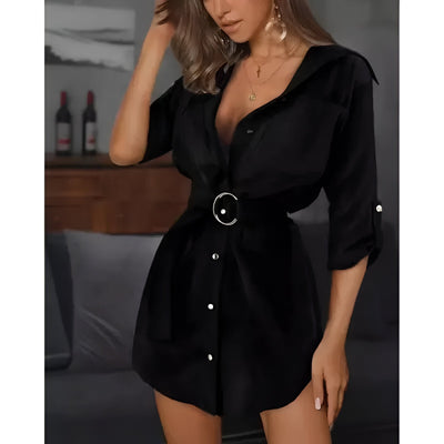 Luca | Stylisches Lace-Up Shirtkleid