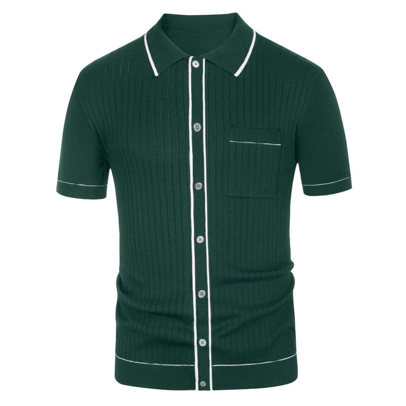 Klassisches Casual Herren Strickhemd