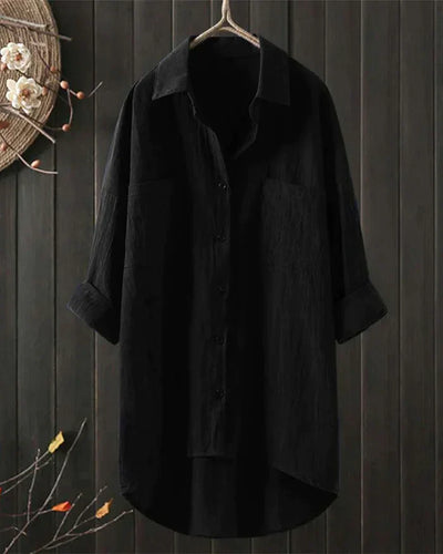 Damen Leinen Bluse - Klassisch Elegant