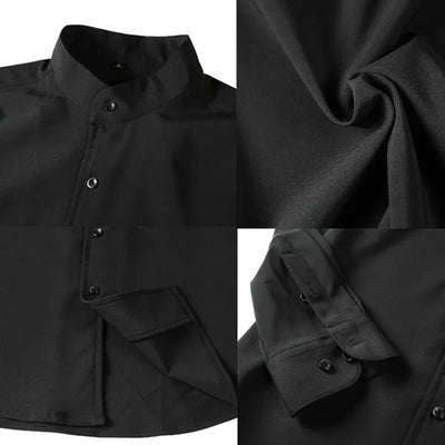 Herren Slim Fit Hemd mit Stehkragen - Langarm - Business Style