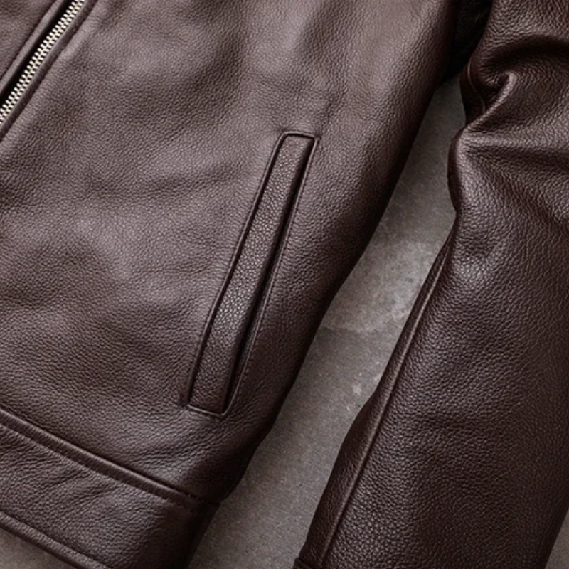 Elegante Herren-Lederjacke aus hochwertigem Echtleder - Zeitlos und stilvoll