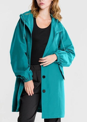 Wasserfeste Damen-Regenjacke mit Kapuze | Warm & Winddicht | Übergroße Passform