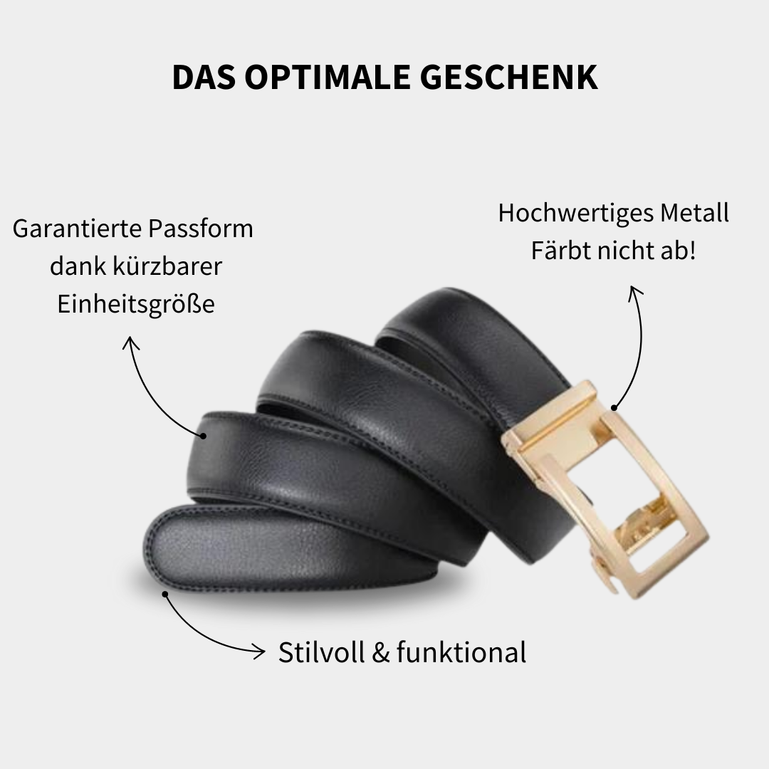 Alex | Leder Gürtel mit Automatischer Schnalle und Aussparung