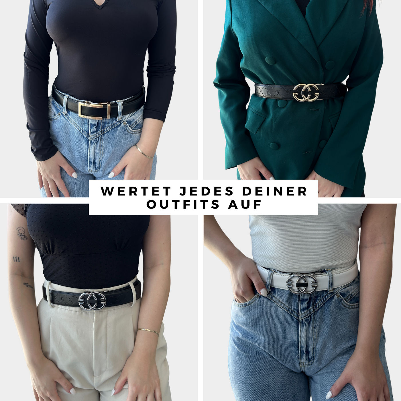 Alex | Leder Gürtel mit Automatischer Schnalle und Aussparung