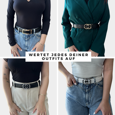 Alex | Leder Gürtel mit Automatischer Schnalle und Aussparung