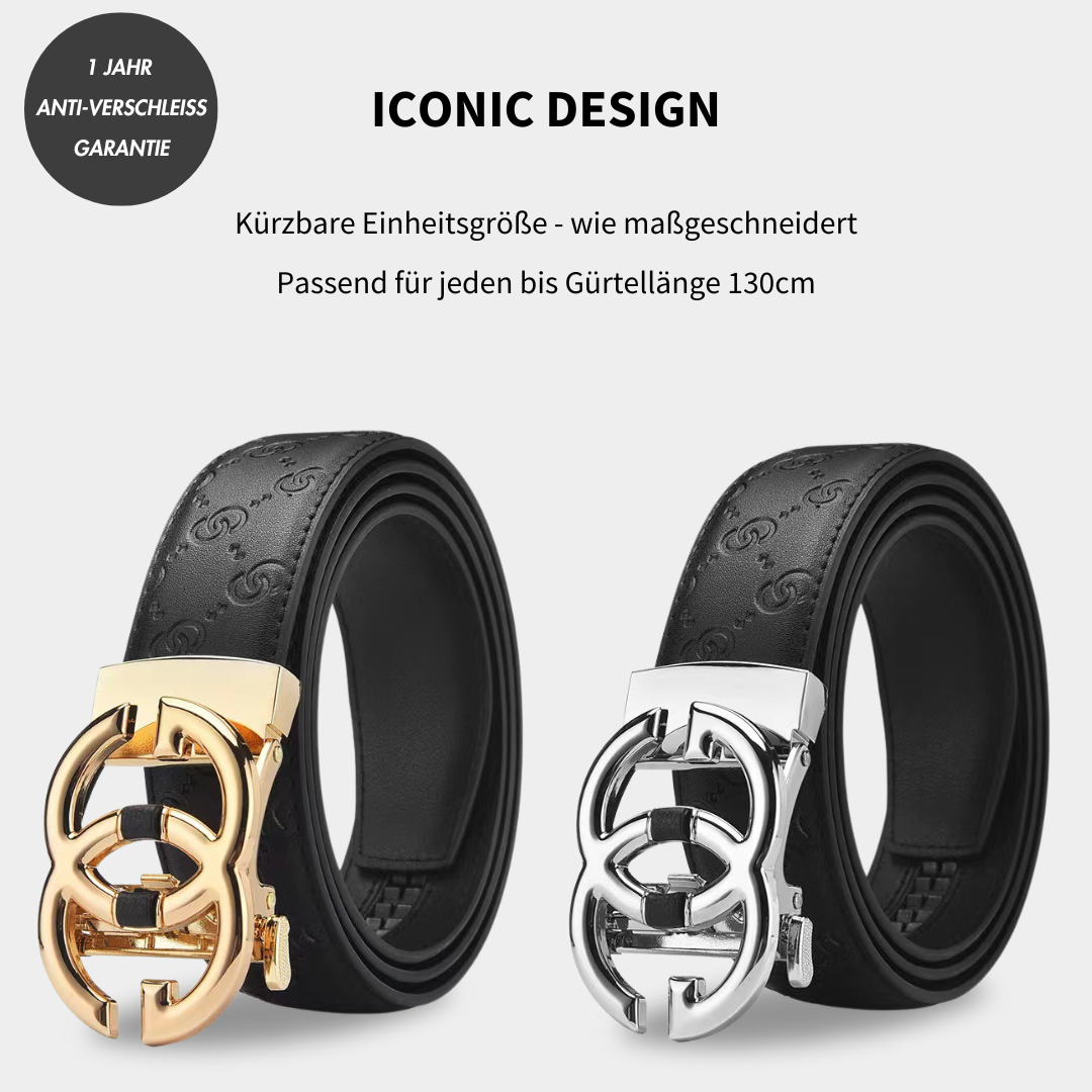 Alex | Leder Gürtel mit Automatischer Schnalle und Aussparung