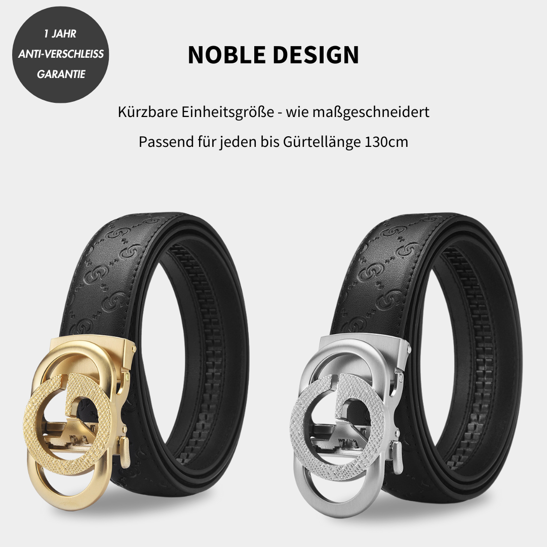 Alex | Leder Gürtel mit Automatischer Schnalle und Aussparung