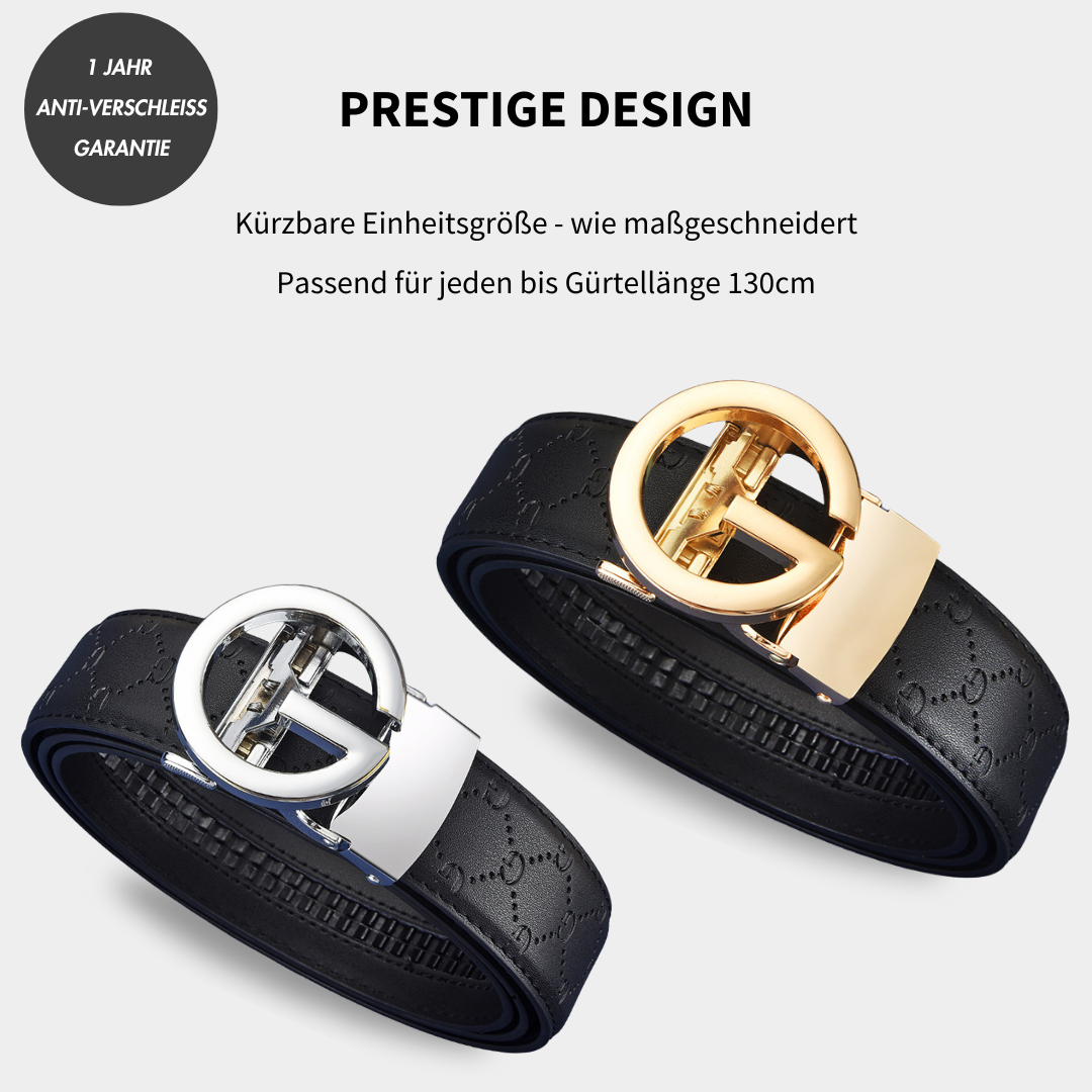 Alex | Leder Gürtel mit Automatischer Schnalle und Aussparung