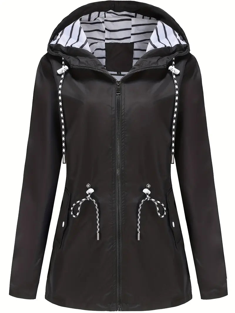 Wasserdichte Damen Regenjacke mit Kapuze - Winddicht & Atmungsaktiv für Herbst/Winter