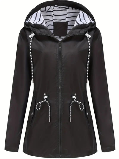 Wasserdichte Damen Regenjacke mit Kapuze - Winddicht & Atmungsaktiv für Herbst/Winter