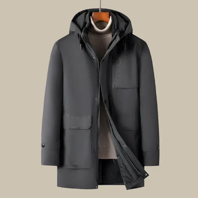 Langer wasserdichter eleganter Winterparka für Herren