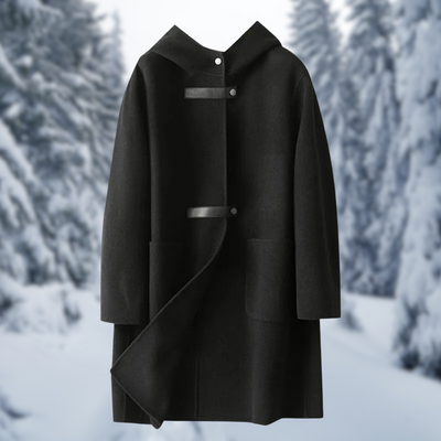Luxuriöse Damen-Kapuzenjacke aus Kaschmir - Doppelseitig tragbar - Elegant & warm