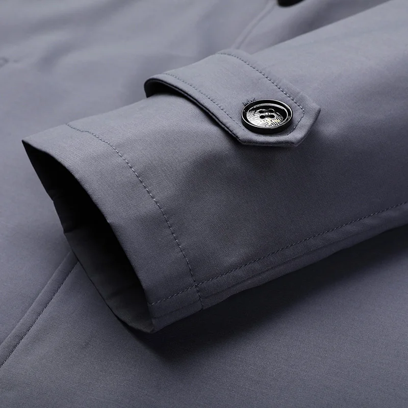 Eleganter Herren Trenchcoat – Klassischer Mantel mit Schulterdetails