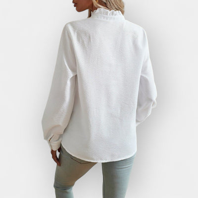 Elegante Damen Rüschenbluse