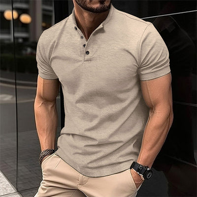 Herren Slim-Fit Poloshirt aus Baumwolle mit Knopfleiste