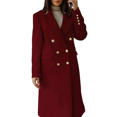 Eleganter Damenmantel - Figurbetont mit Taschen und Knöpfen