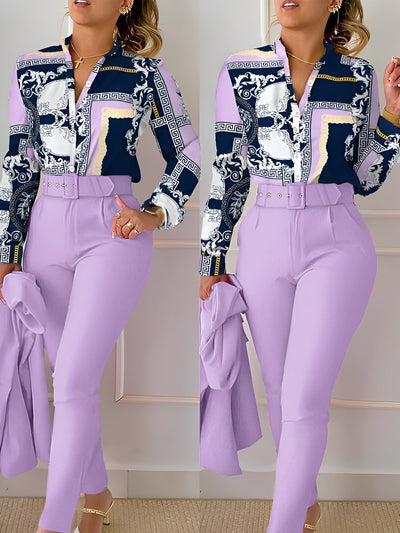 Aranka |Oberteil mit V-Ausschnitt und hochtaillierte Hose (Saison 2)