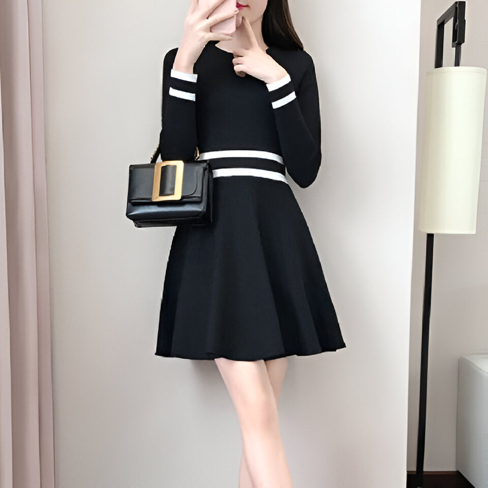 Senta | Auffälliges Colorblock-Mini-Kleid für den perfekten Abend