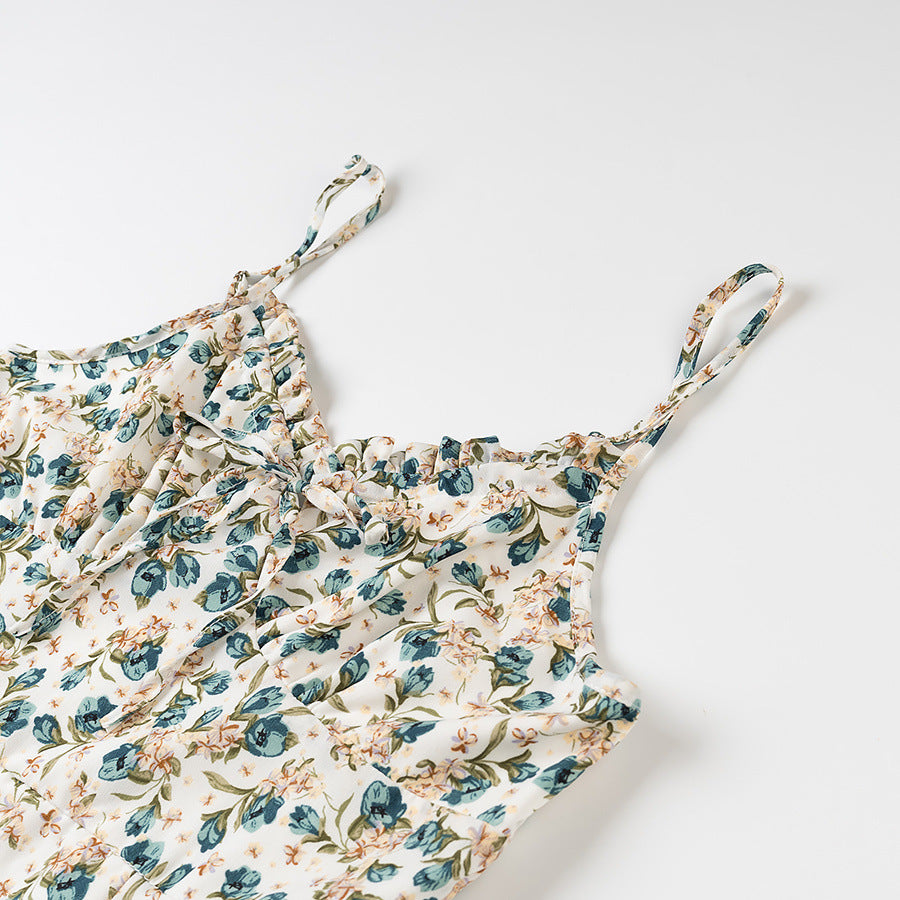 Blumendruck Damen Mini Kleid - Róslinda