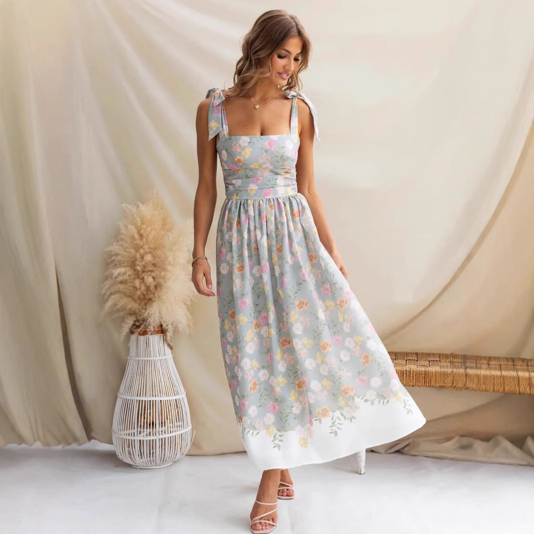 Silla - Blumendruck Damen Midi Kleid Für Sommer