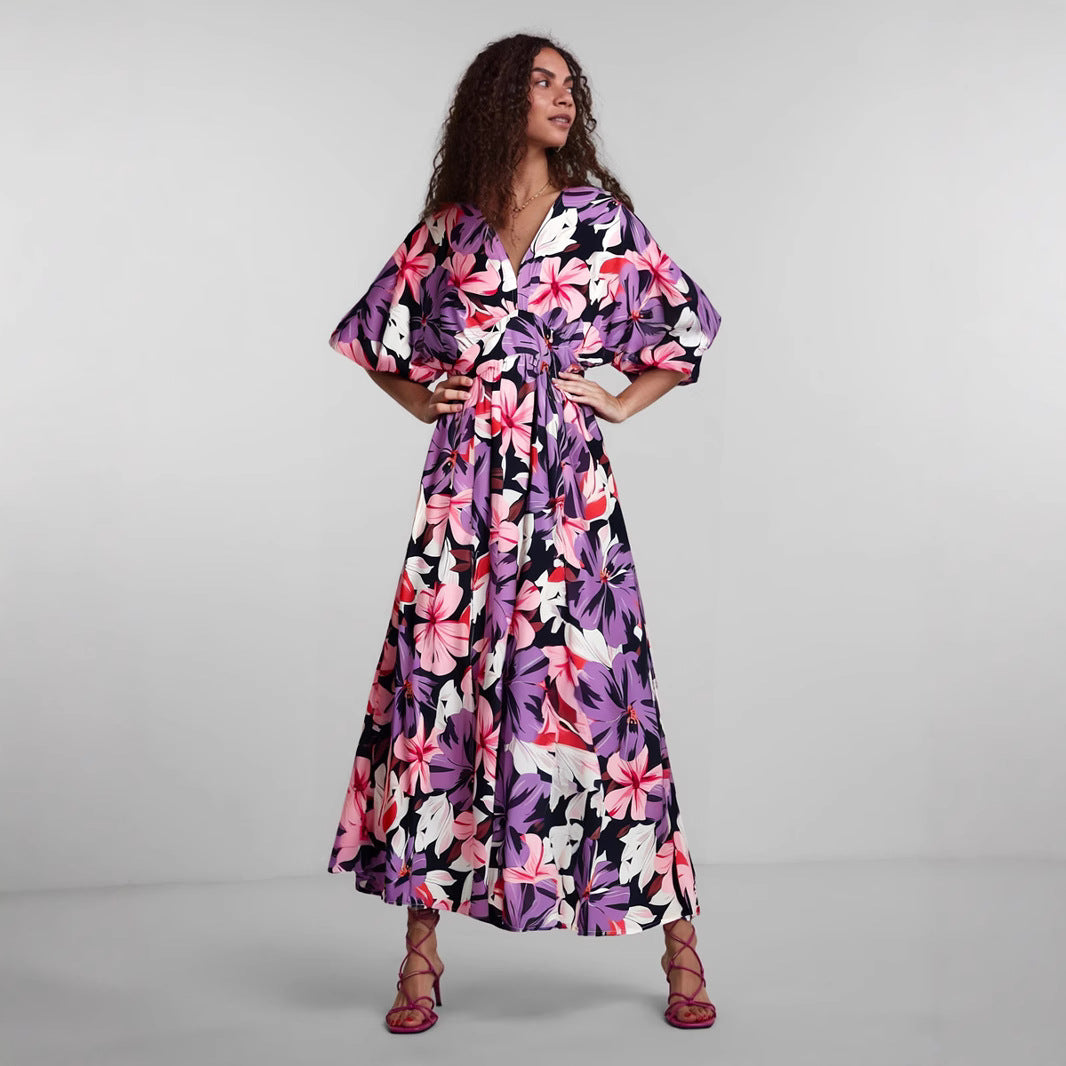 Kristina - Elegantes Damen Sommer Midi kleid