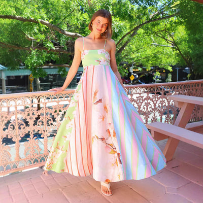 Graffiti Druck Sommer Maxikleid - Nayda