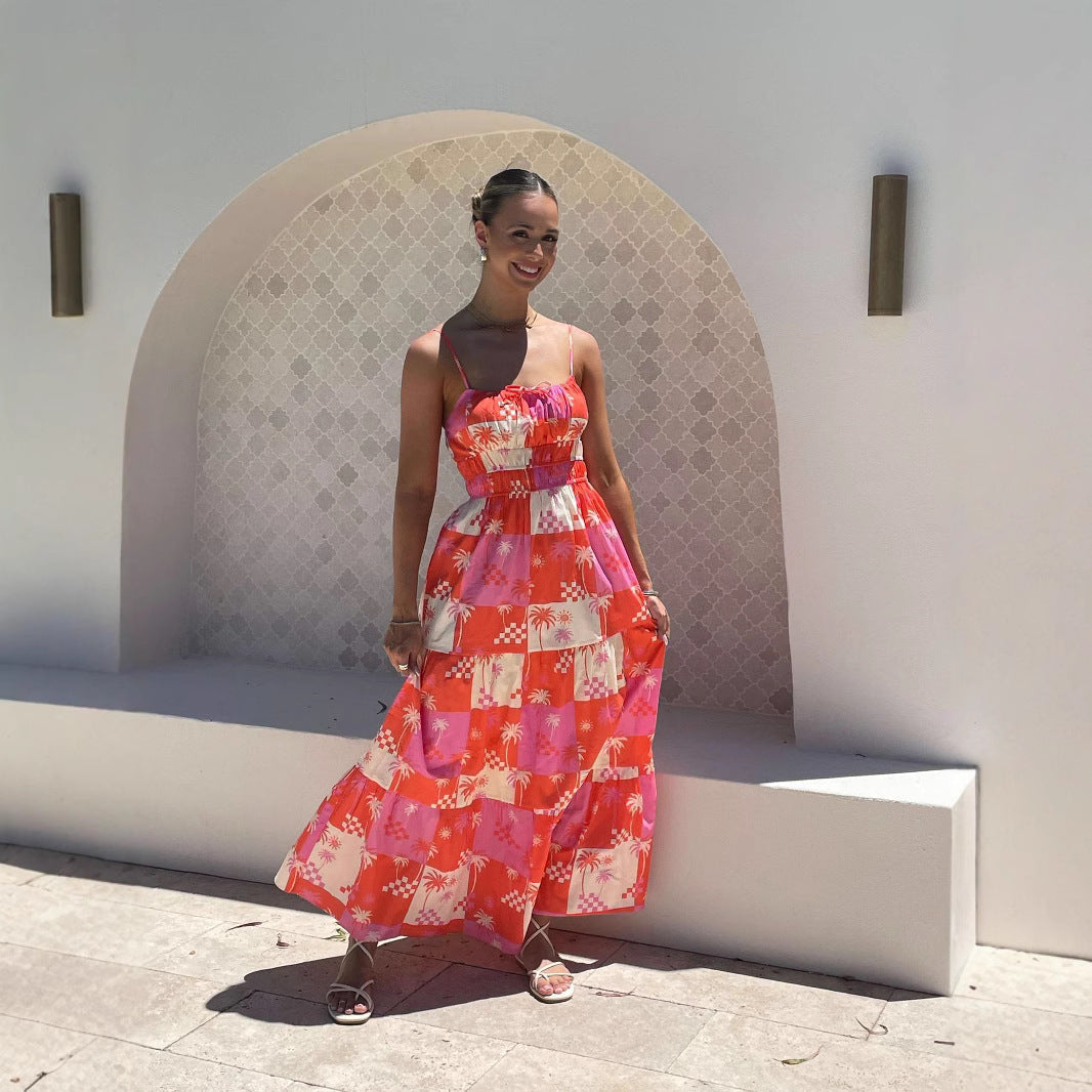 Damen Ärmellos Maxikleid Mit Spaghetti-Trägern Für Sommer - Jarla