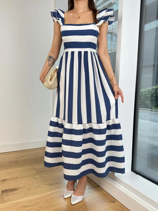 Midi Kleid mit Rüschen Für Sommer - Lotte