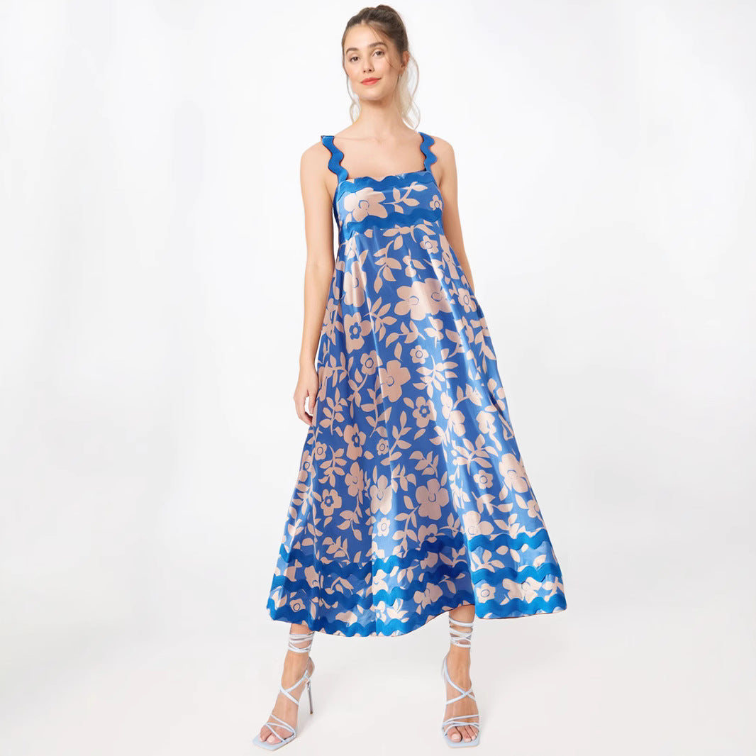 Langes Blumendruck Kleid für Damen – Lova