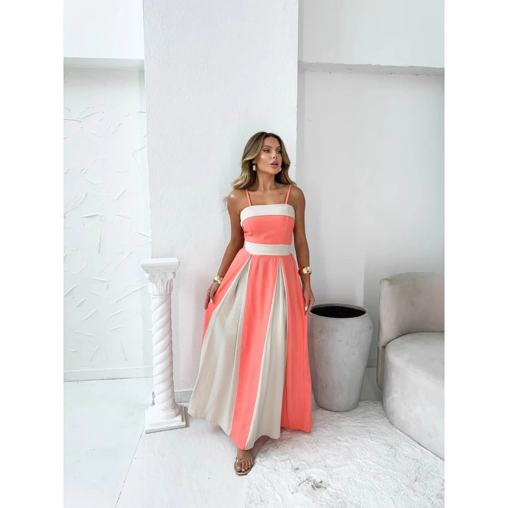 Elegantes Ärmellos Sommer  Maxikleid -Denitza