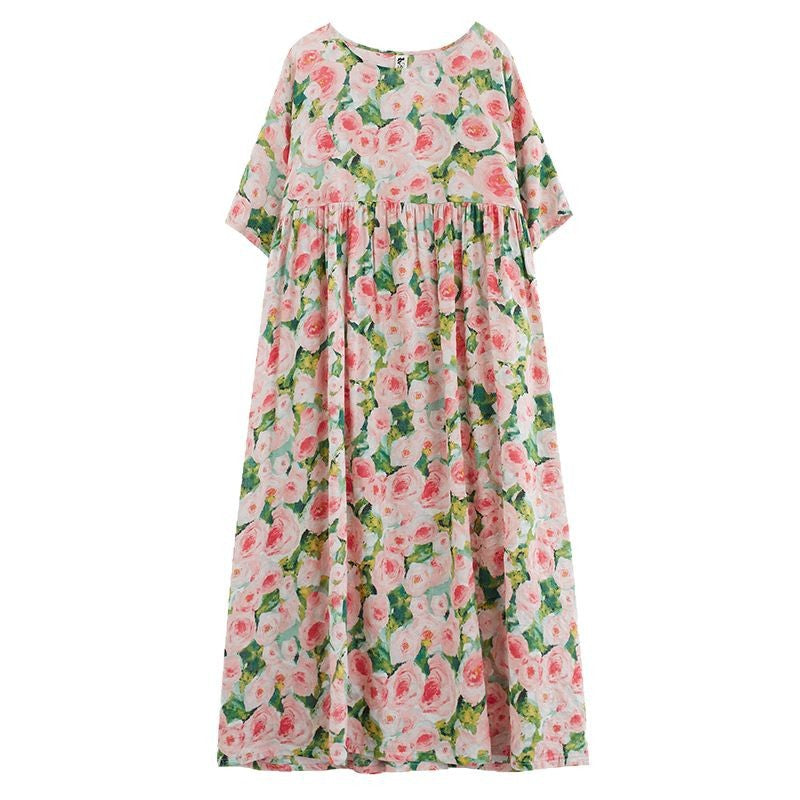 Rositza - Eleganter Blumendruck Damen Maxikleid Sommer