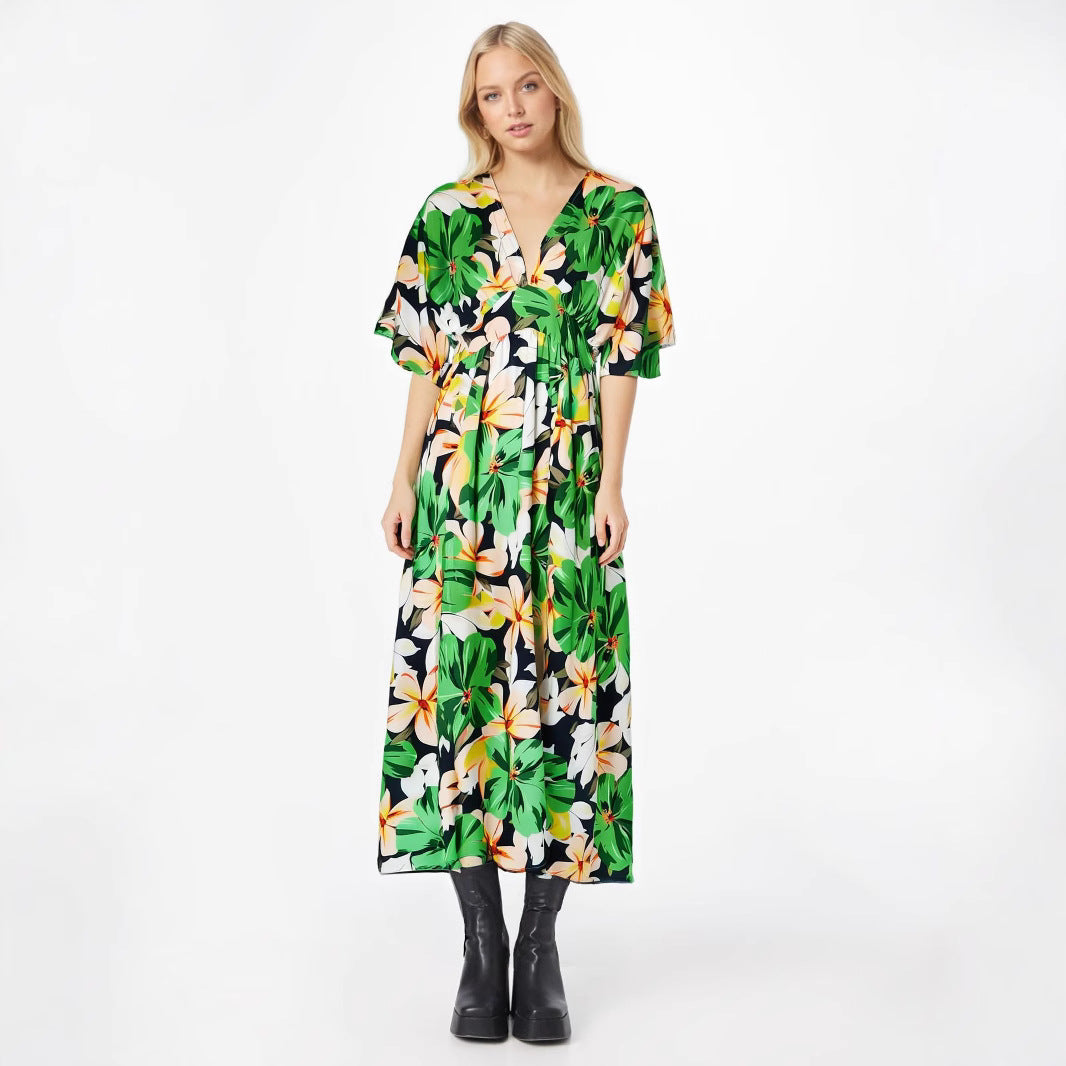 Kristina - Elegantes Damen Sommer Midi kleid