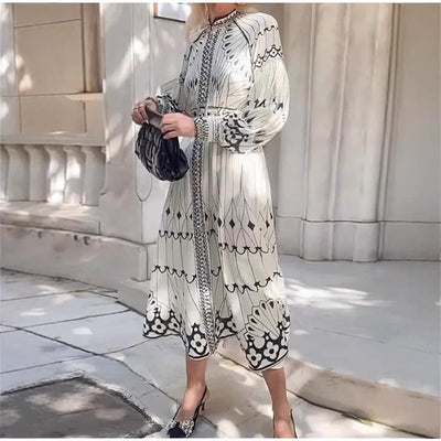 Damen Elegantes Sommerkleid mit Gürtel - Dimitra