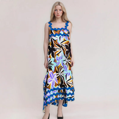 Langes Blumendruck Kleid für Damen – Lova