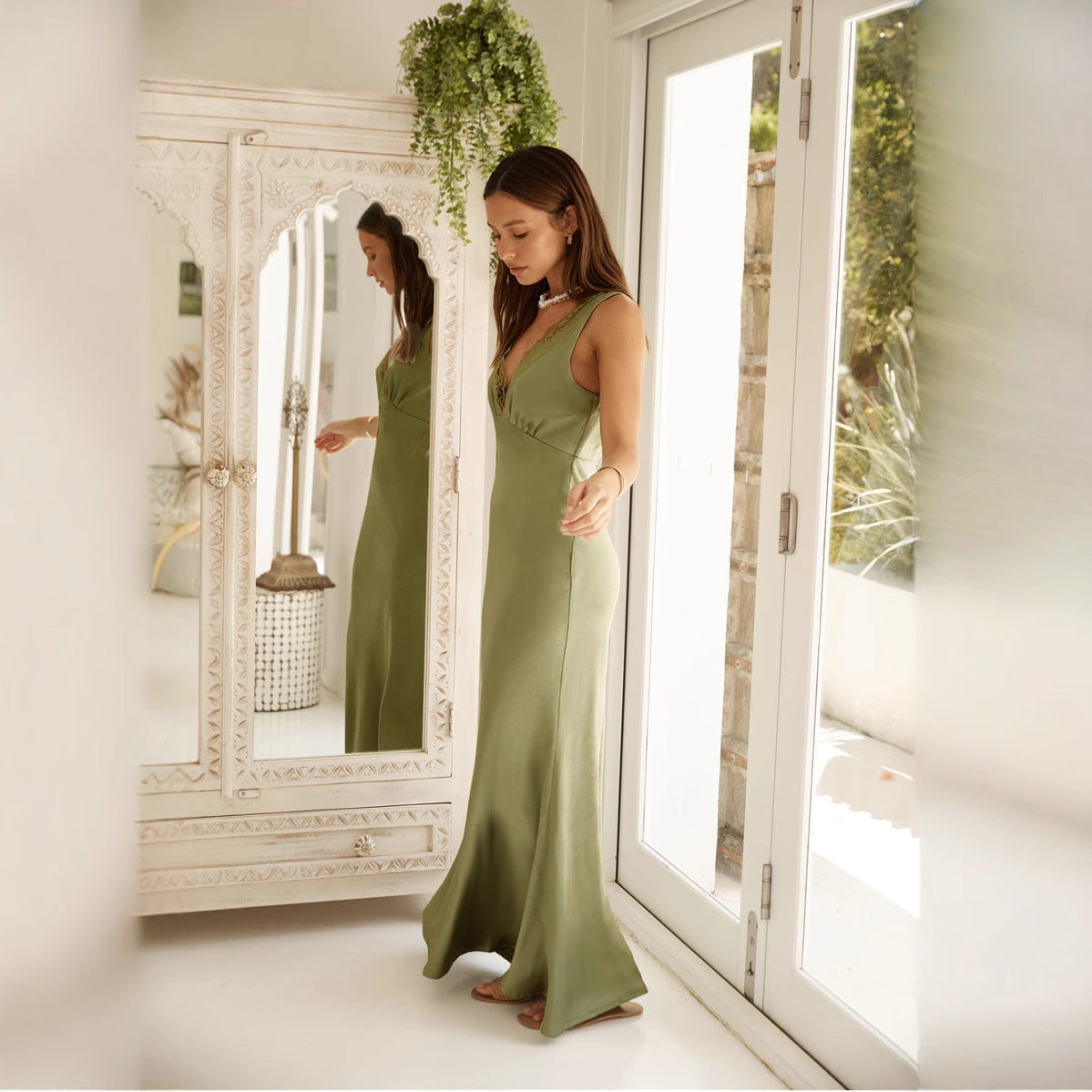 Damen Abendkleid Lang Mit Slim Fit - Benedicte