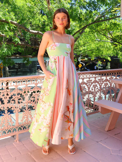 Graffiti Druck Sommer Maxikleid - Nayda