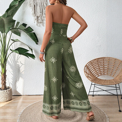 Zora – Trägerlos Jumpsuit Boho-Muster, Ideal Für Sommer & Freizeit