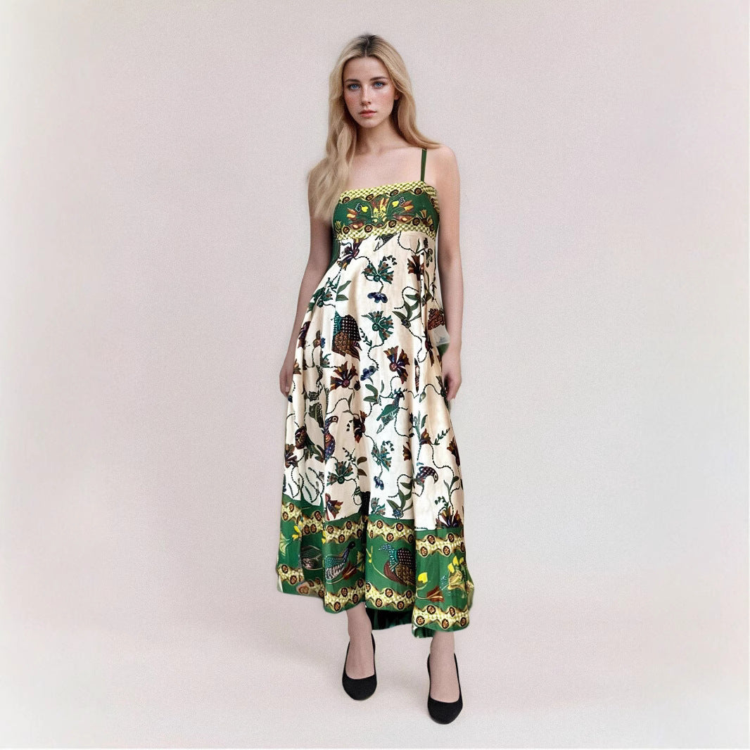 Maxikleid für Frauen – Trägerlos mit hoher Taille -Tiyana