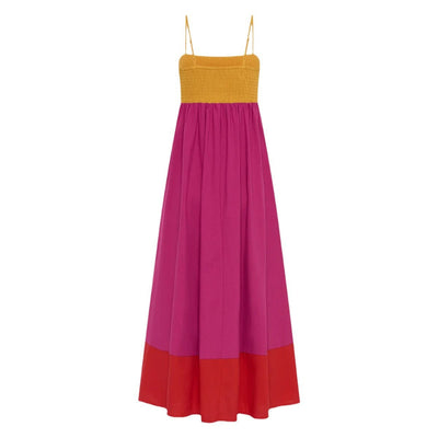 Kalina - Langes Spaghetti-Träger Kleid mit Empire Taille