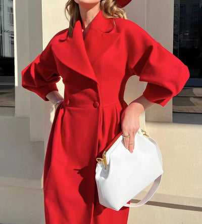 Calista | Weißer Wollmantel für den Winter