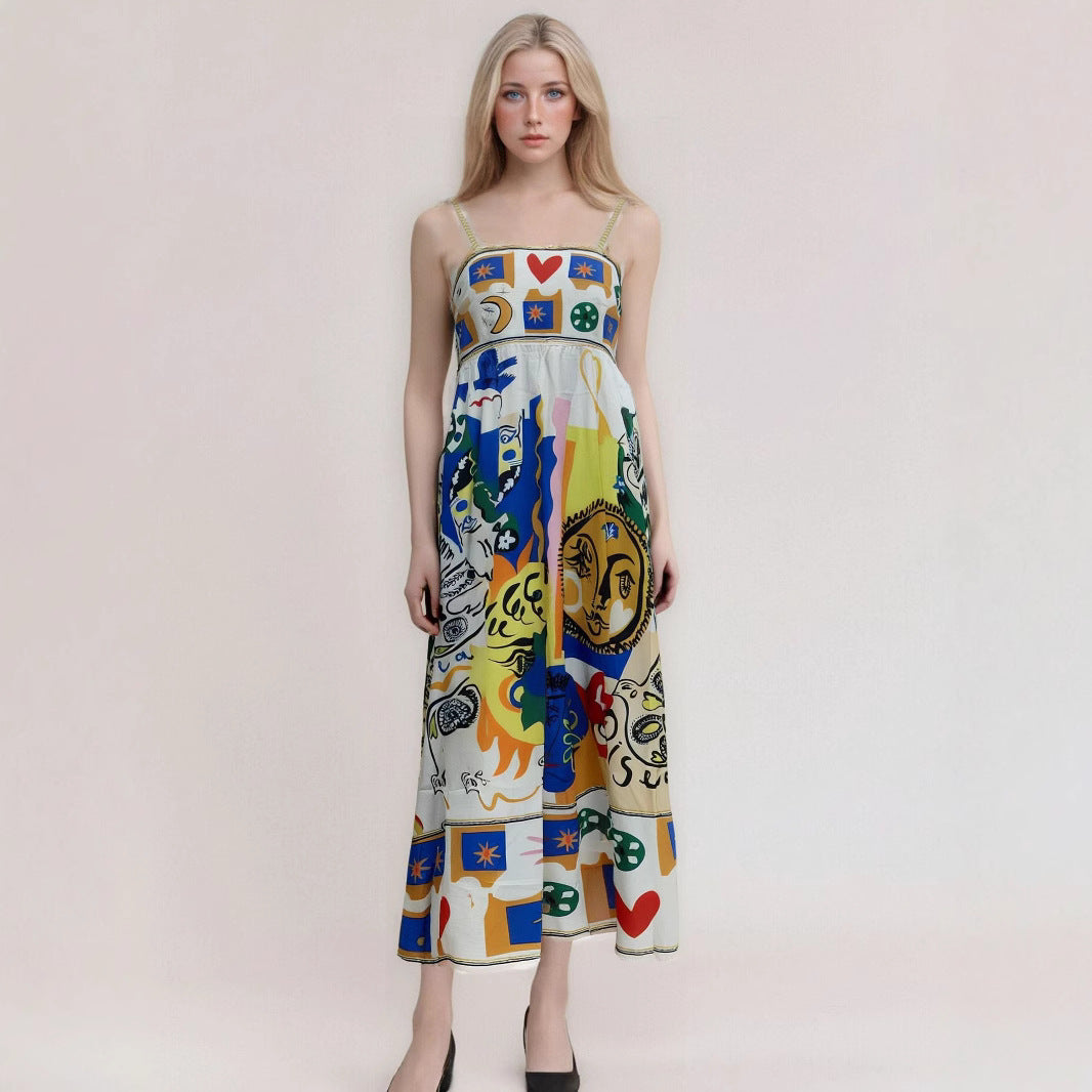 Maxikleid für Frauen – Trägerlos mit hoher Taille -Tiyana