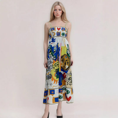 Maxikleid für Frauen – Trägerlos mit hoher Taille -Tiyana