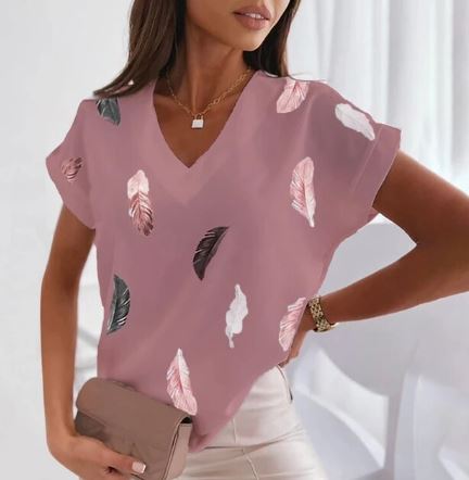 Afrika - modisches t-shirt mit v-ausschnitt