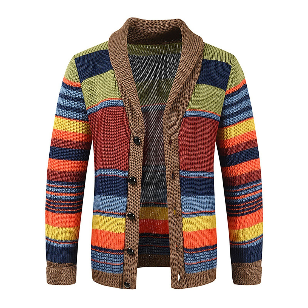 Bunte Strickjacke für Männer
